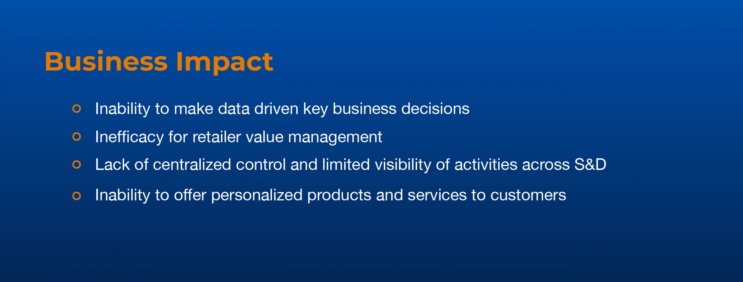 Business impact of lack of visibility